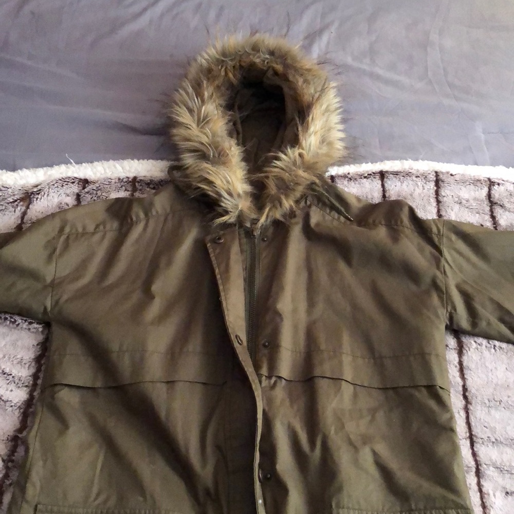 2-1 military green Parka